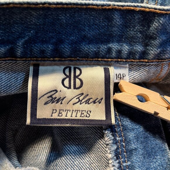 Vintage Bill‎ Blass High Waist Jeans Womens 32x26 Pleated Petite Tapered Mom - Picture 8 of 12
